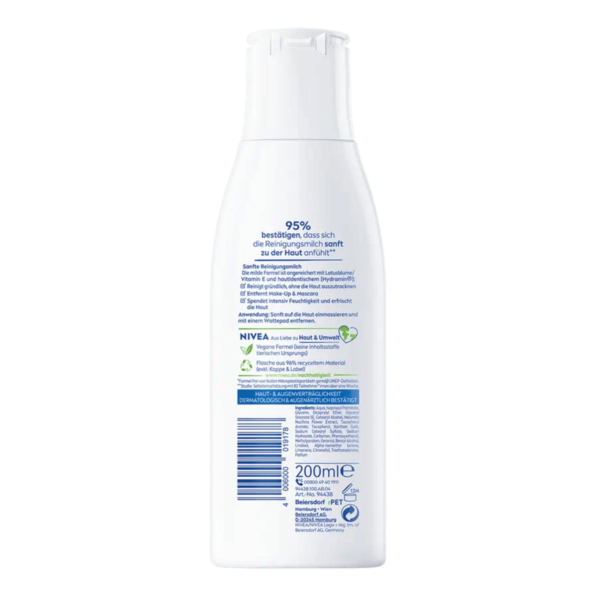 Alternate Image of Gentle Cleansing Milk, white facial cleanser bottle with German writing