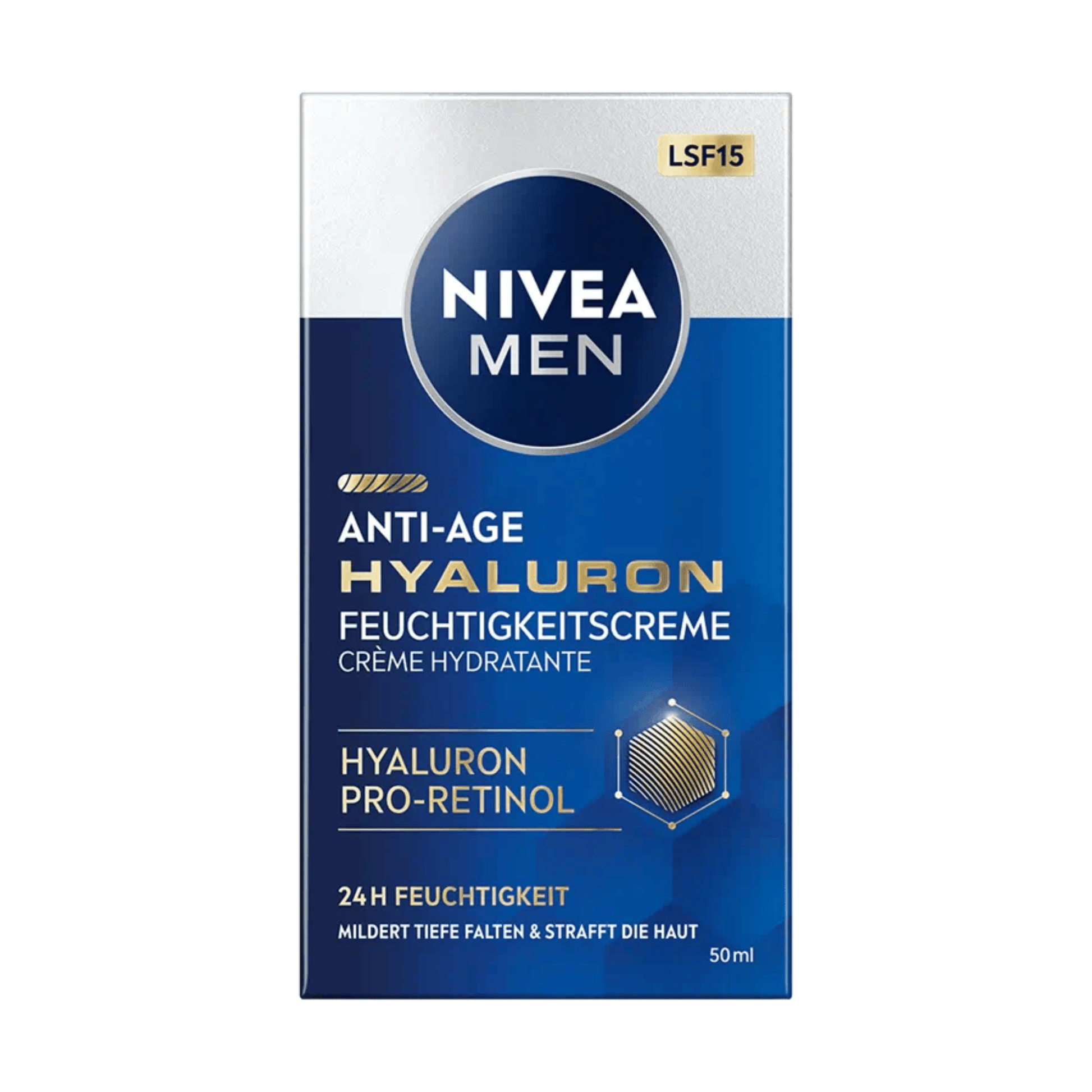 Alternate Image of Men Anti-Age Hyaluron Moisturizer, silver and blue box
