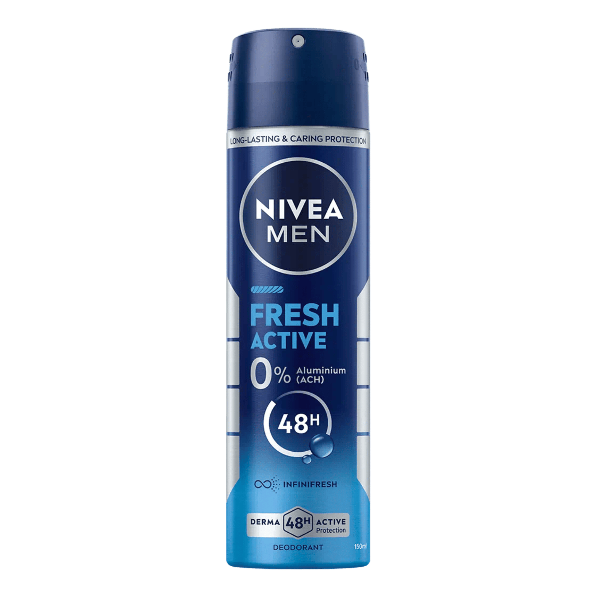 Primary Image of Men's Fresh Active Spray Deodorant, dark blue spray deo can