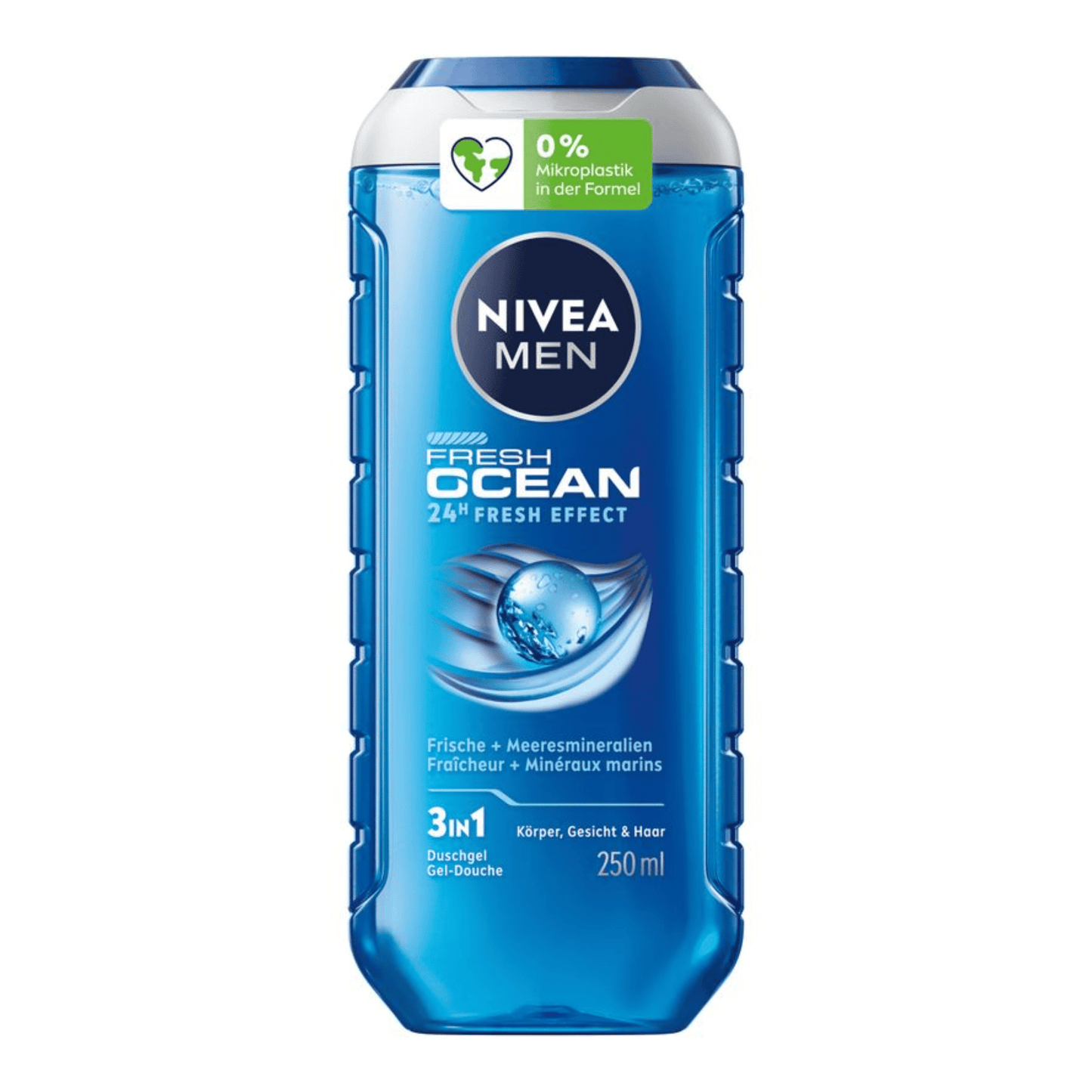 Primary Image of Shower Gel Fresh Ocean, blue body wash bottle 