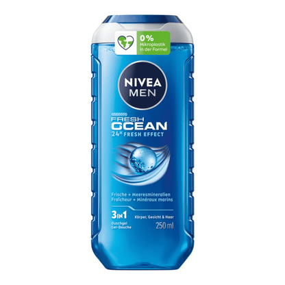 Primary Image of Shower Gel Fresh Ocean, blue body wash bottle 