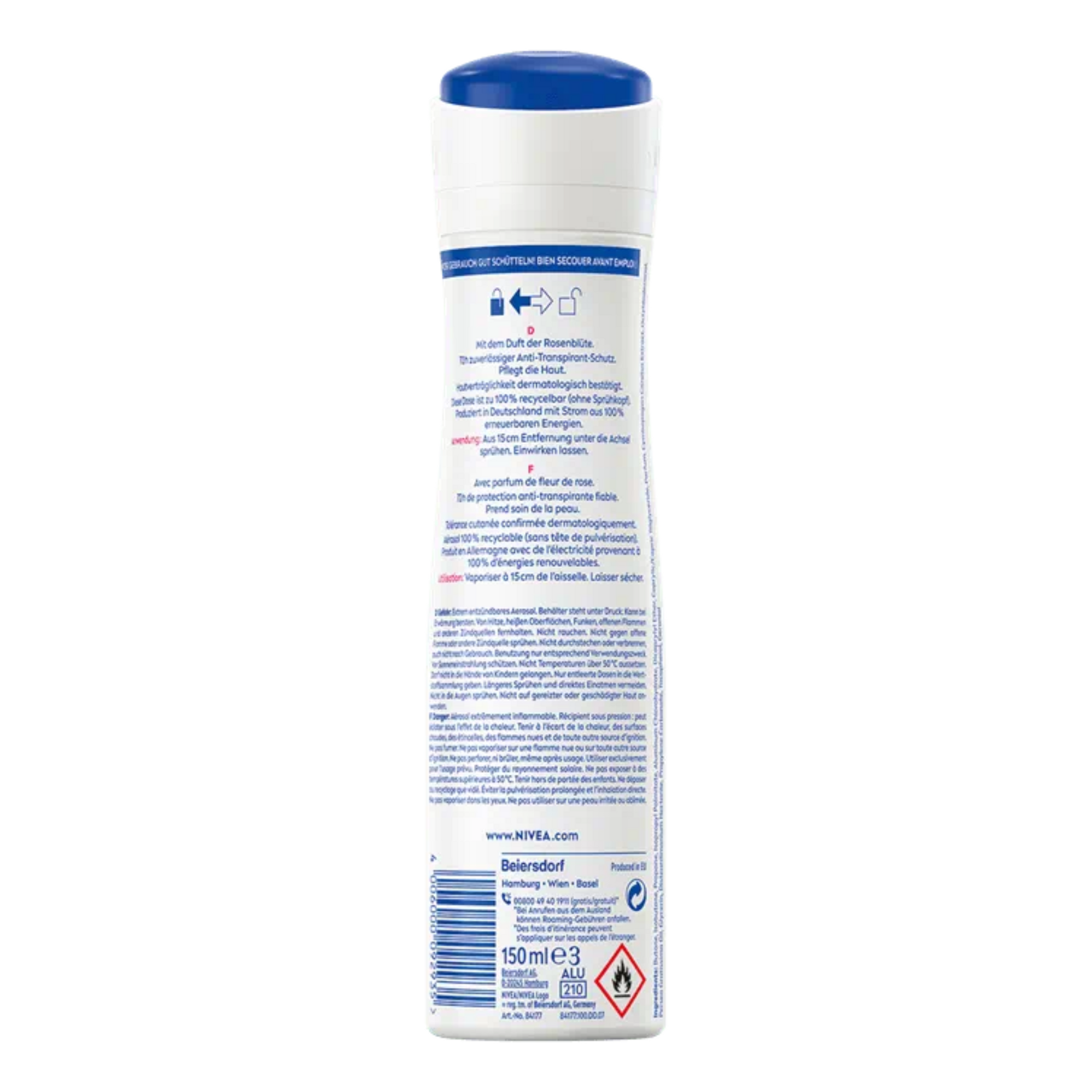 alternate image of nivea roseblute deodorant spray