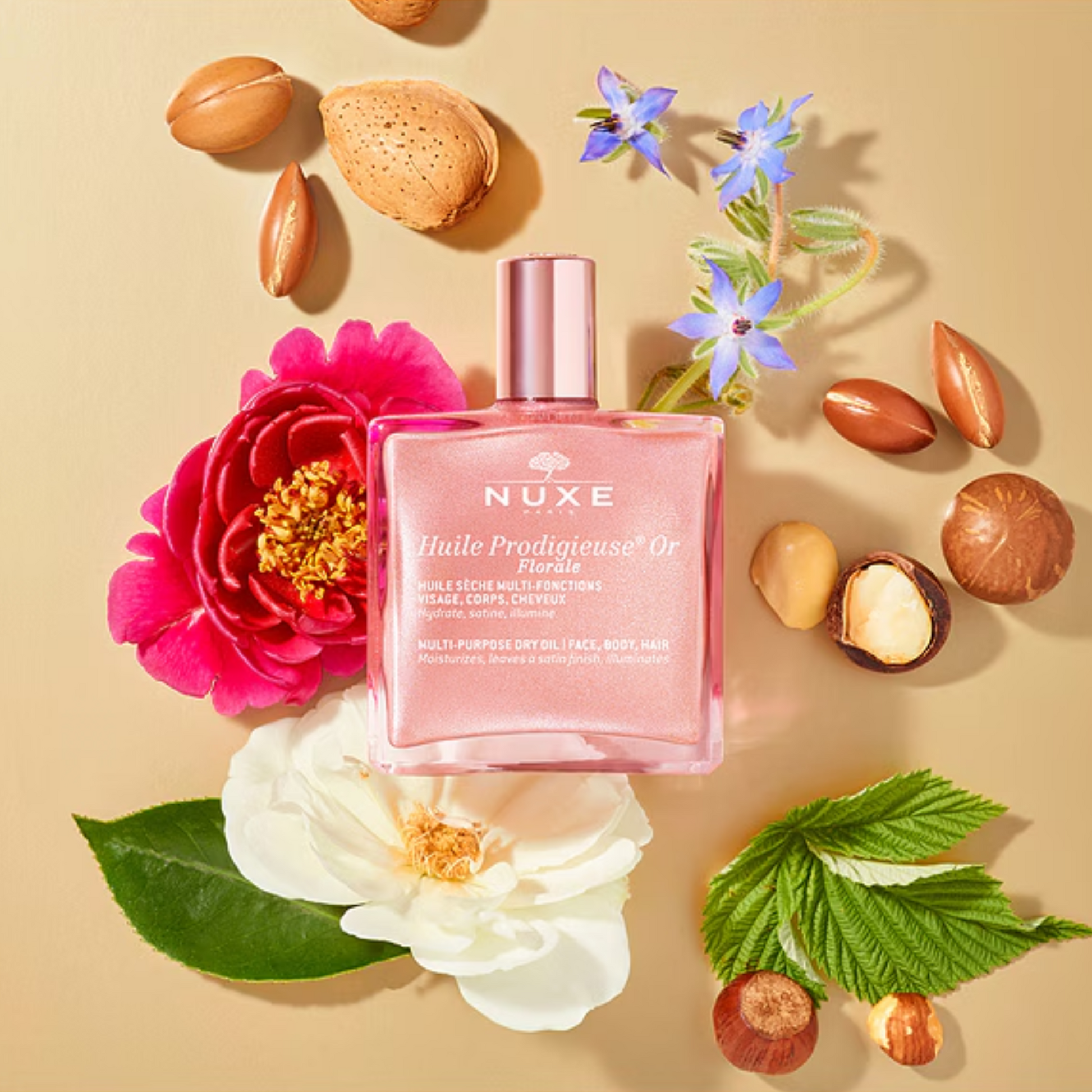alternate image of huile prodigieuse florale shimmering dry oil