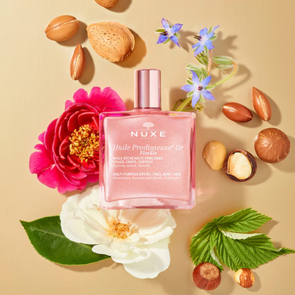 alternate image of huile prodigieuse florale shimmering dry oil
