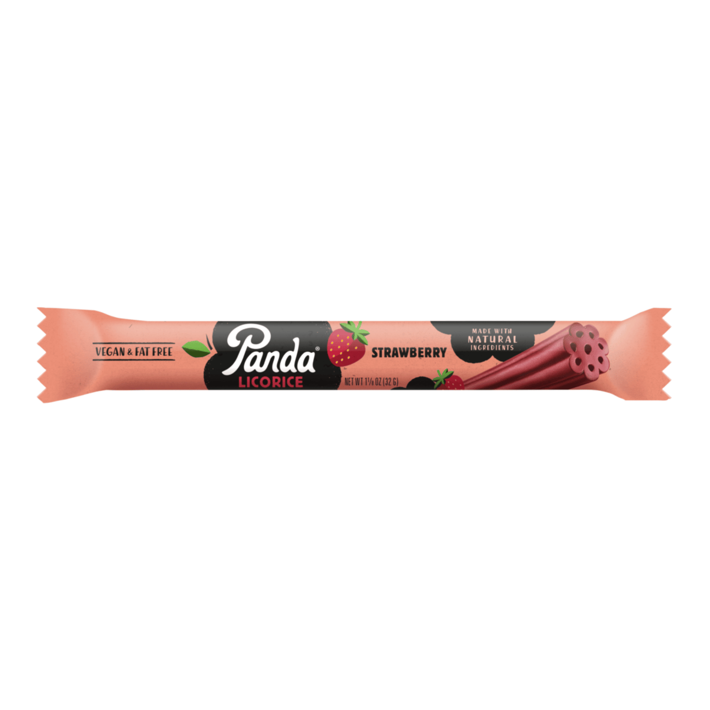 Primary Image of Strawberry Licorice Bar, pink wrapped licorice bar