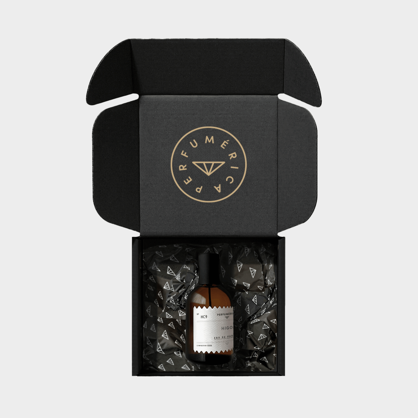 Alternate Image of HC9 Higo EDP, amber perfume bottle with box