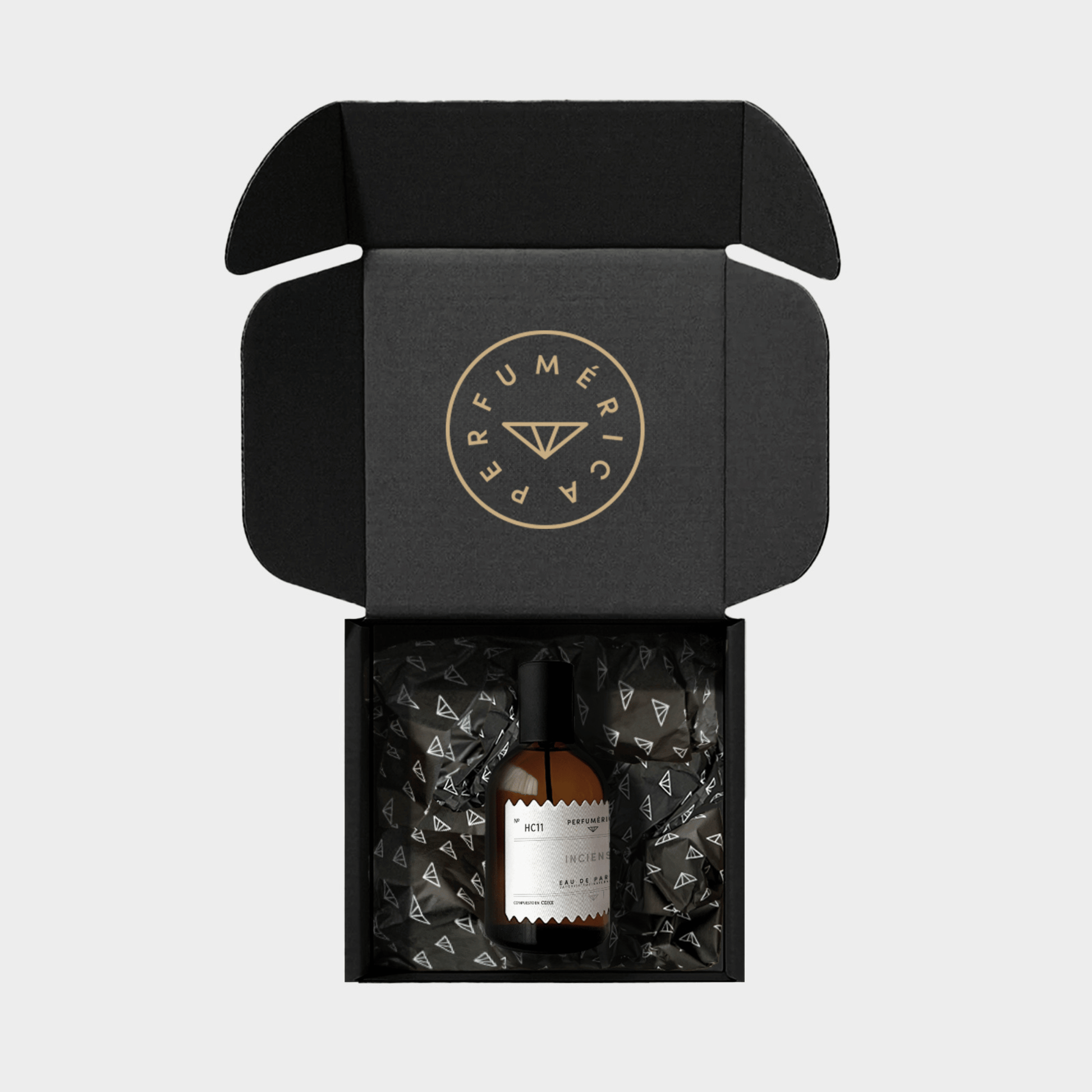 Alternate Image of HC11 Incienso EDP, amber perfume bottle with box