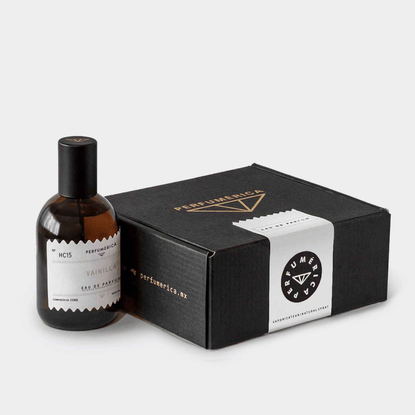 Alternate Image of HC15 Vainilla EDP, amber perfume bottle with box