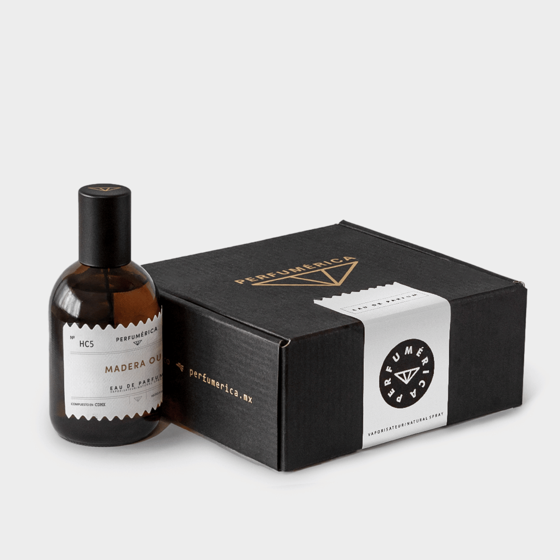 Alternate Image of HC5 Madera Oud EDP, amber perfume bottle with box