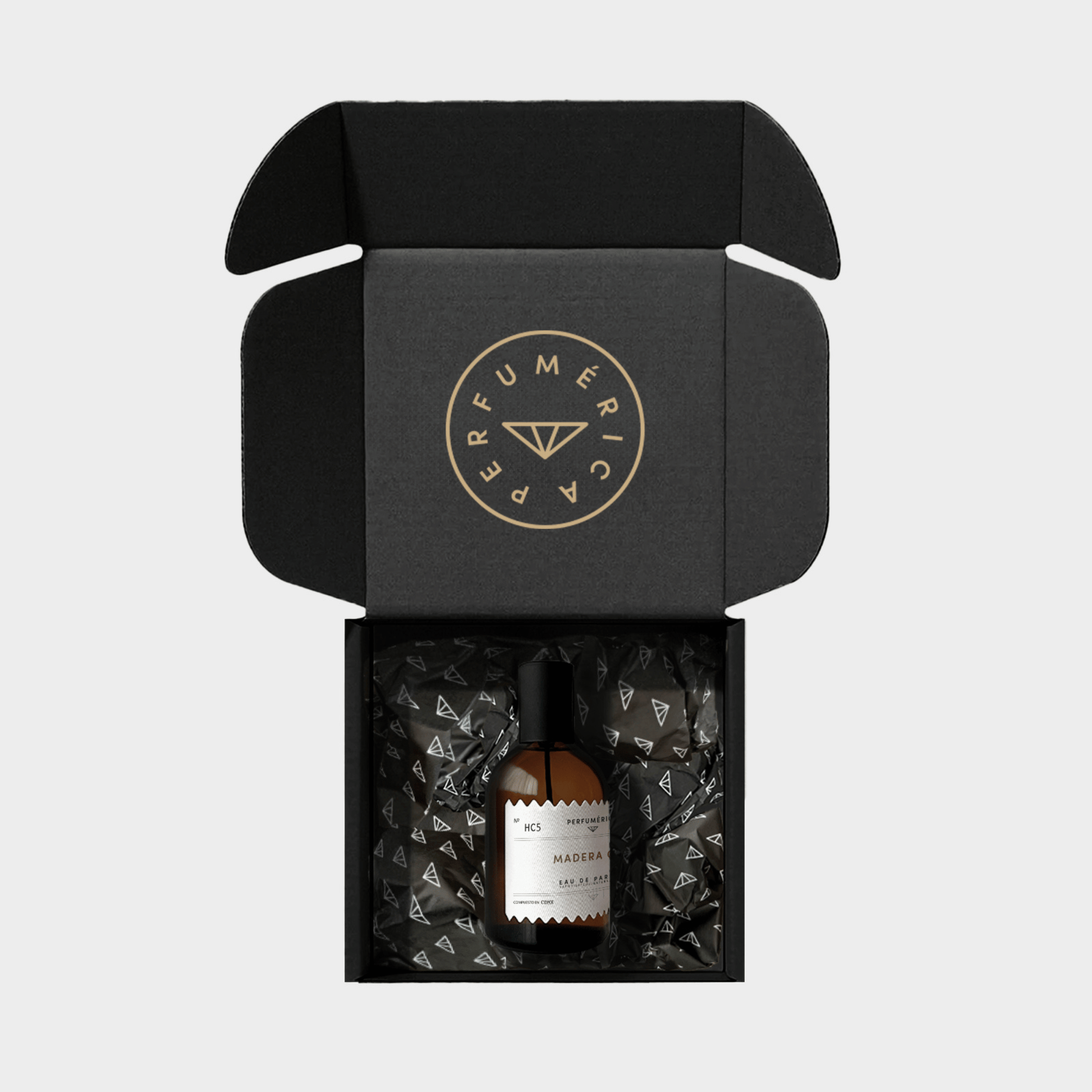 Alternate Image of HC5 Madera Oud EDP, amber perfume bottle with box