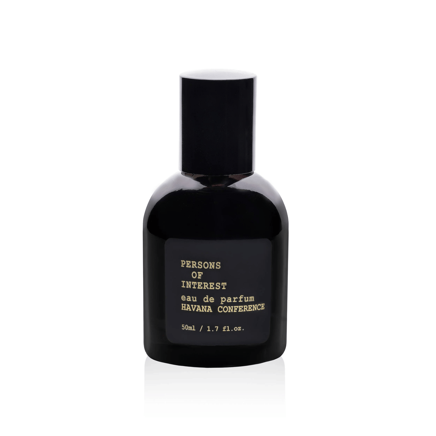 Primary Image of Havana Conference Eau de Parfum, black perfume bottle with gold text