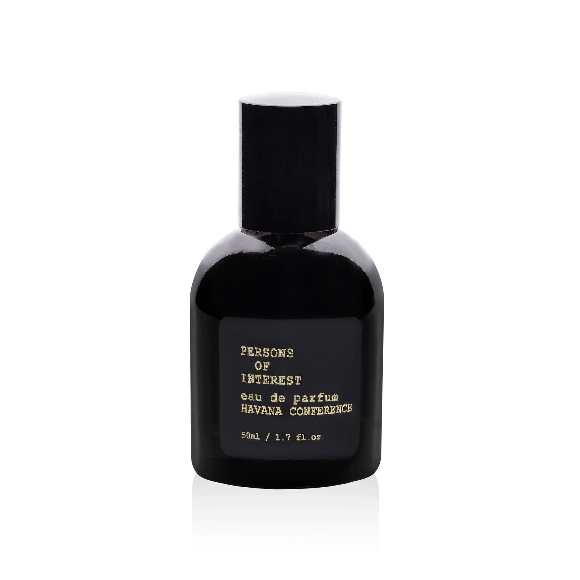 Primary Image of Havana Conference Eau de Parfum, black perfume bottle with gold text