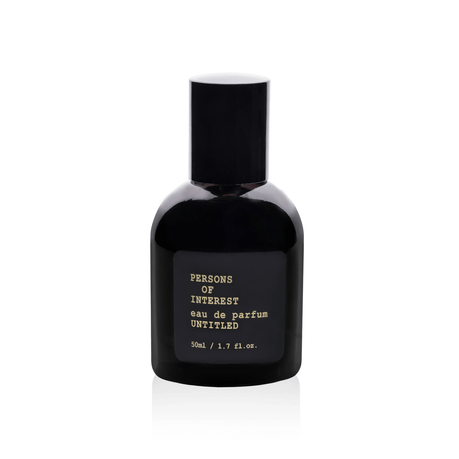 Primary Image of Untitled Eau de Parfum, black perfume bottle with gold text