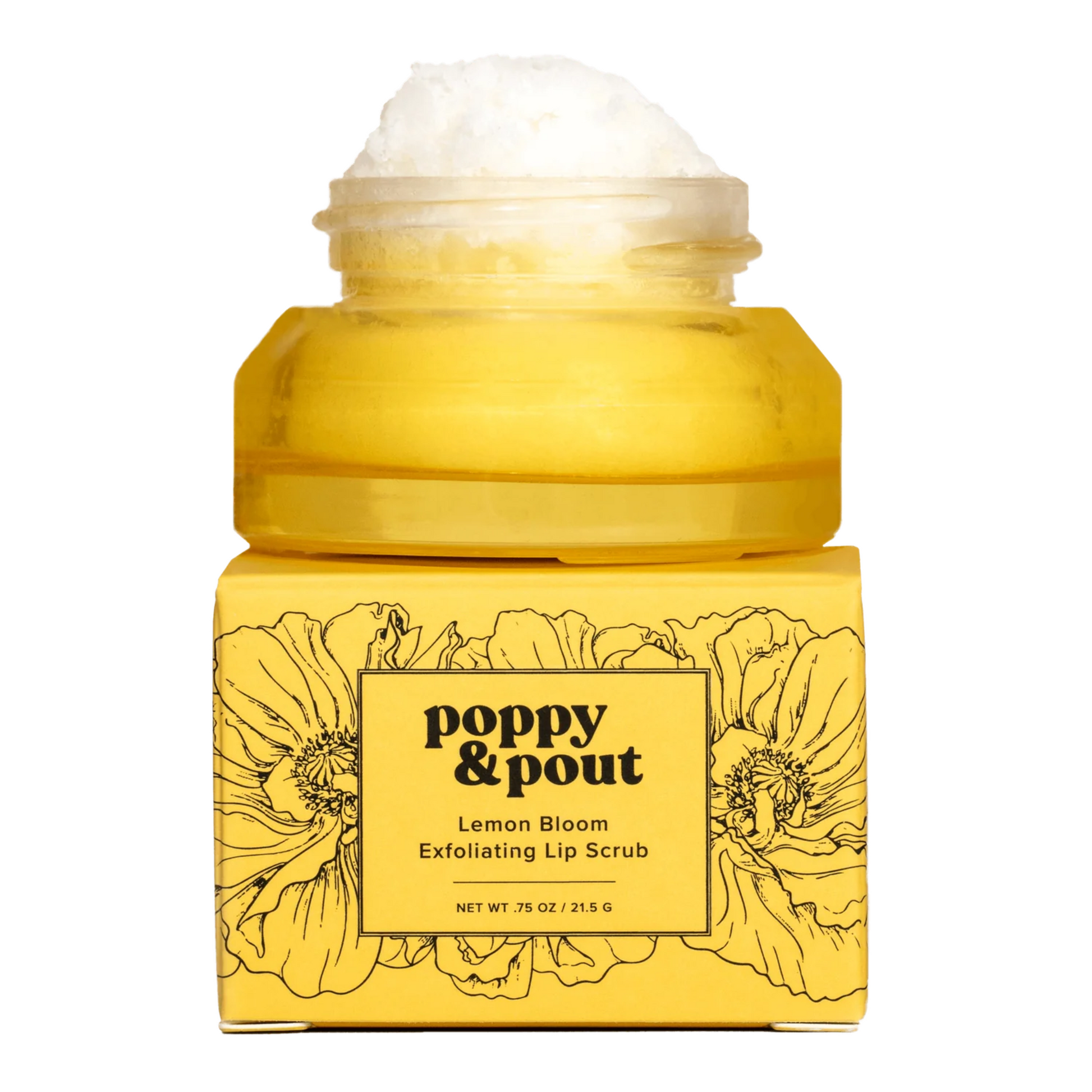 primary image of poppy and pout lip scrub