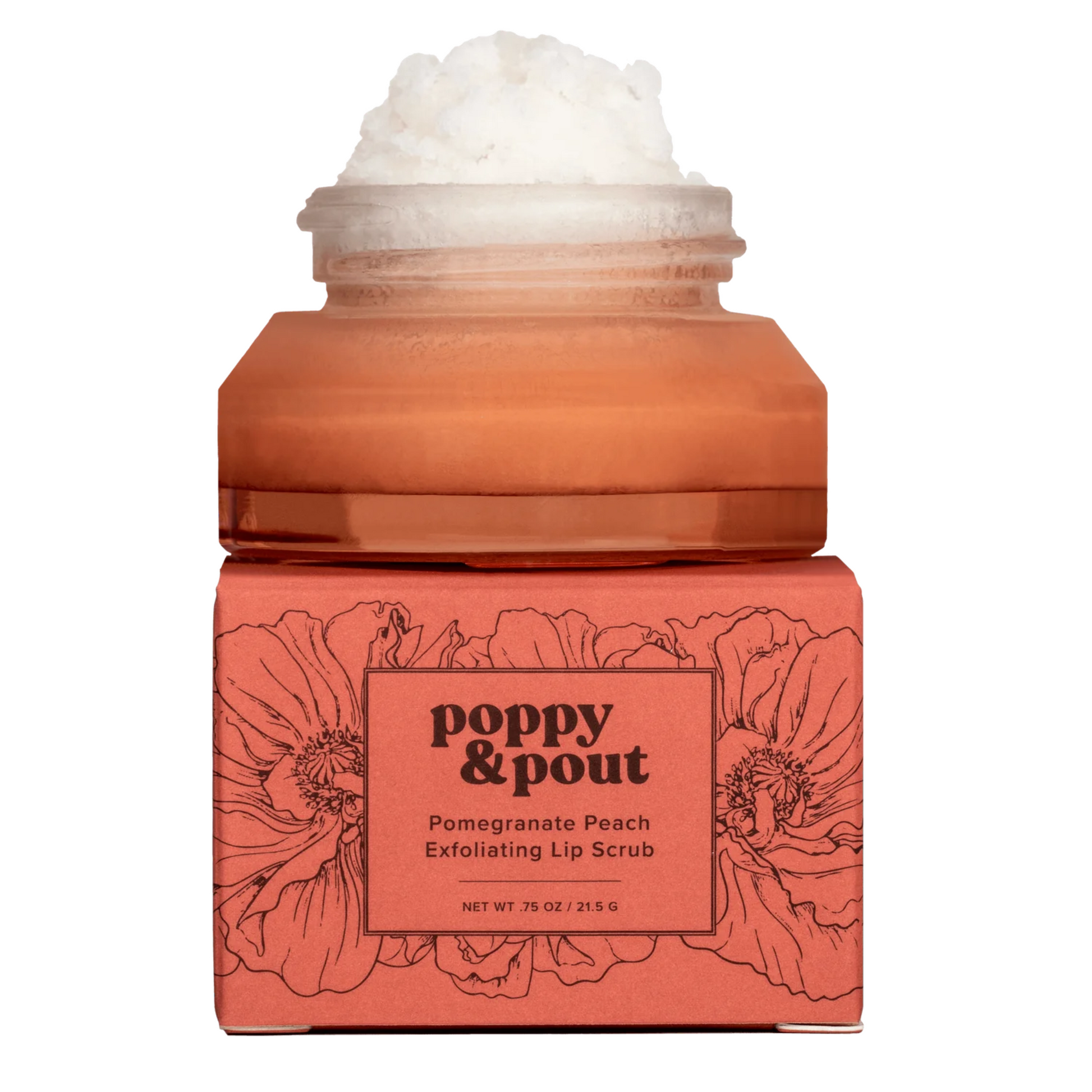 Primary Image of Poppy and Pout Pomegranate Peach Lip Scrub