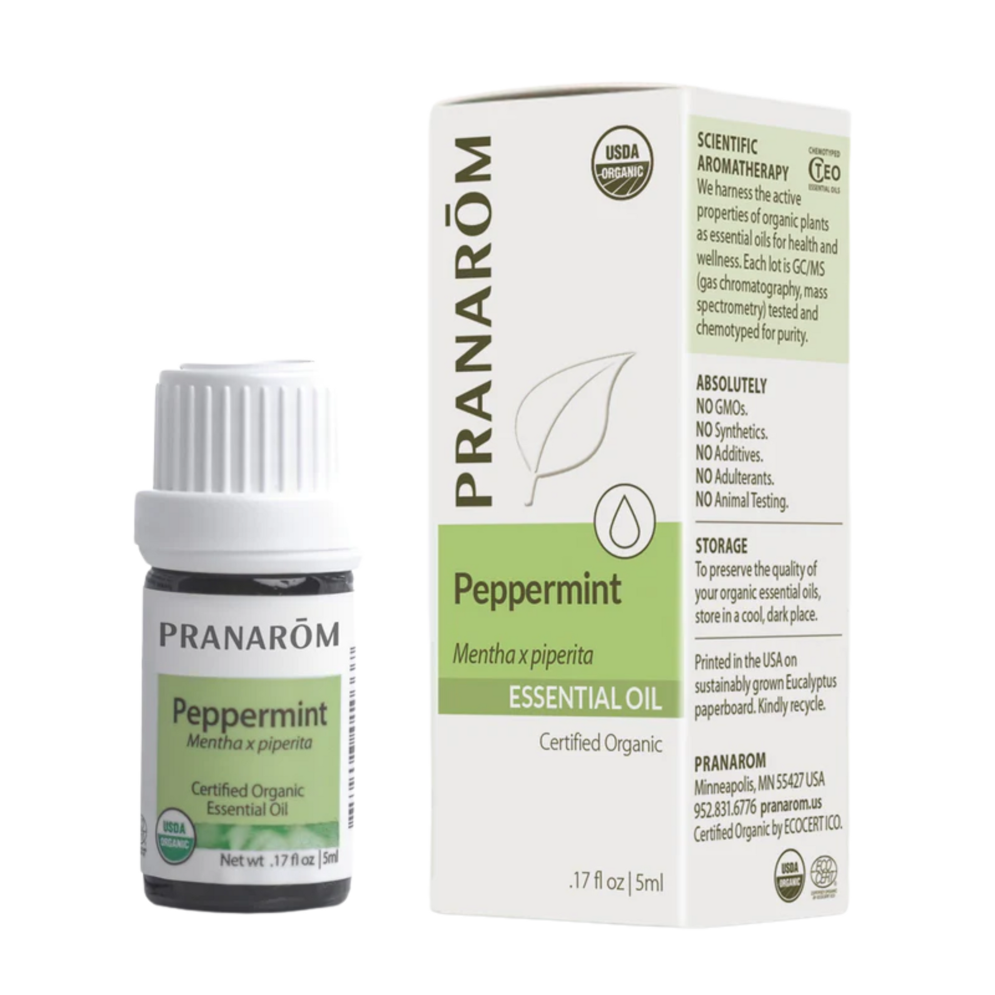 primary image of pranarom peppermint essential oil