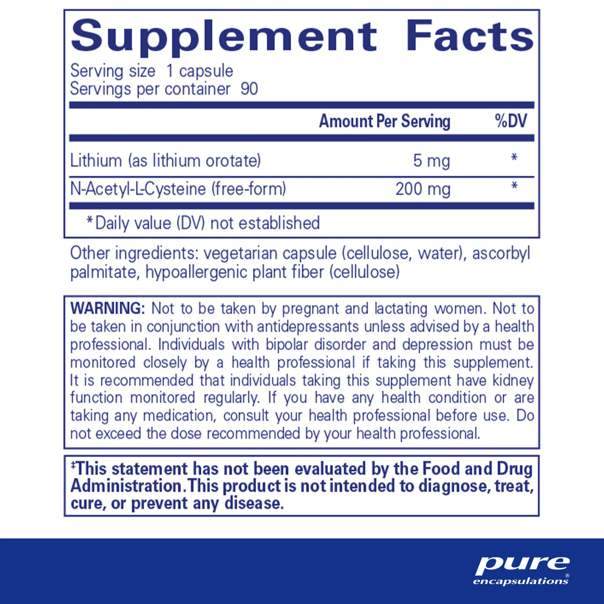 alternate image of pure encapsulations lithium orotate 5mg