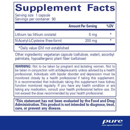 alternate image of pure encapsulations lithium orotate 5mg