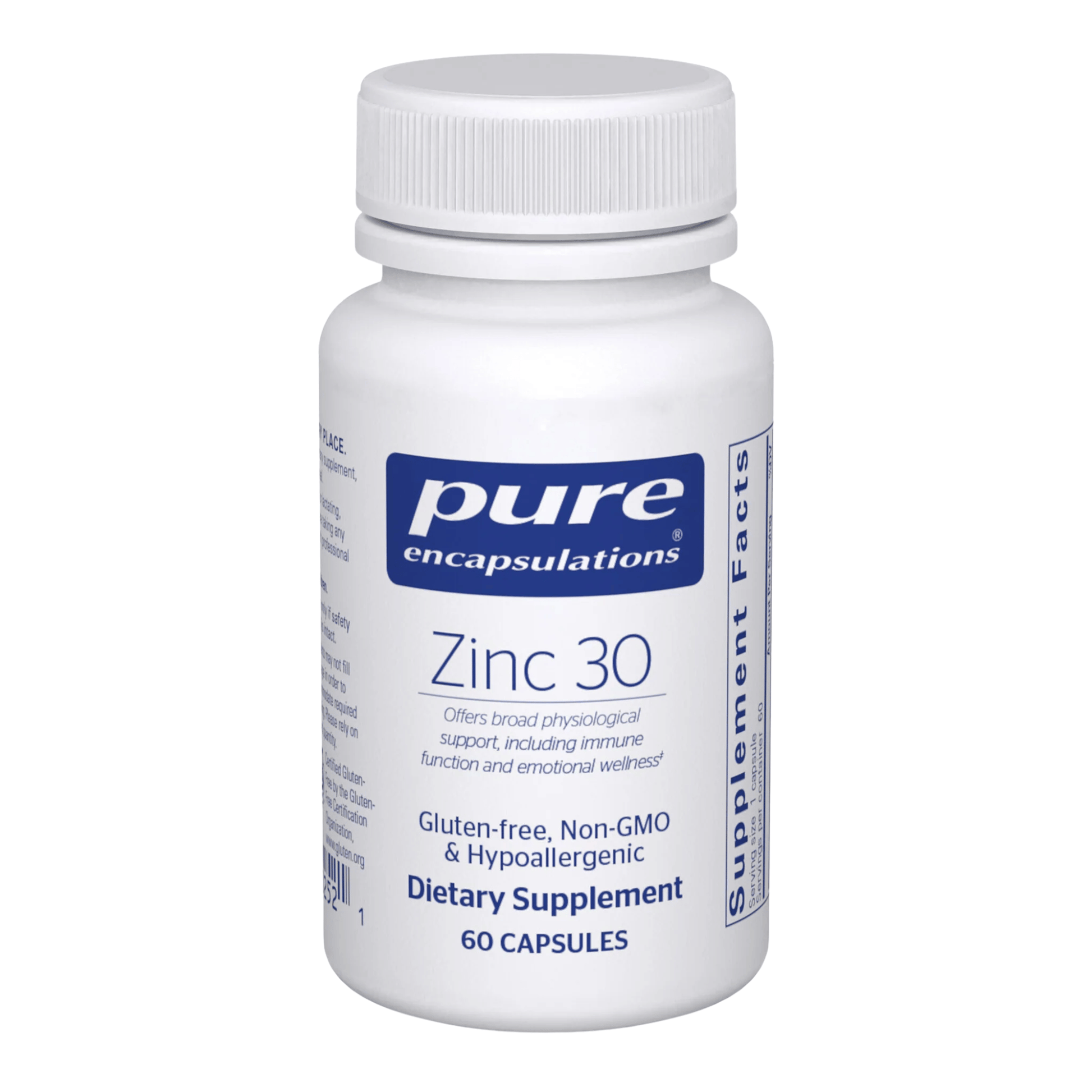 Primary Image of Zinc 30, white supplement bottle