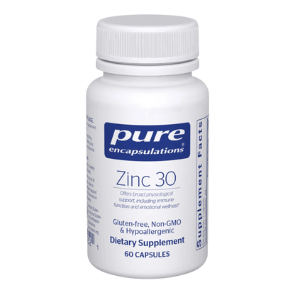 Primary Image of Zinc 30, white supplement bottle