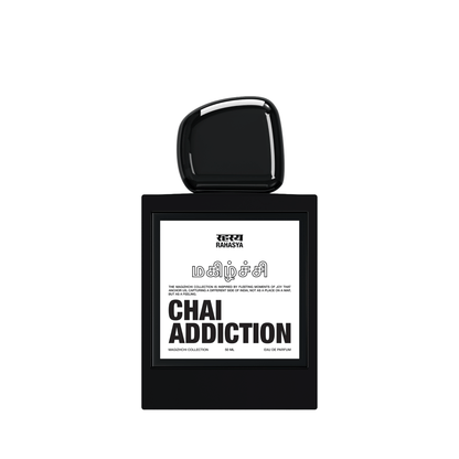 Primary Image of Chai Addiction EDP black perfume bottle with white label
