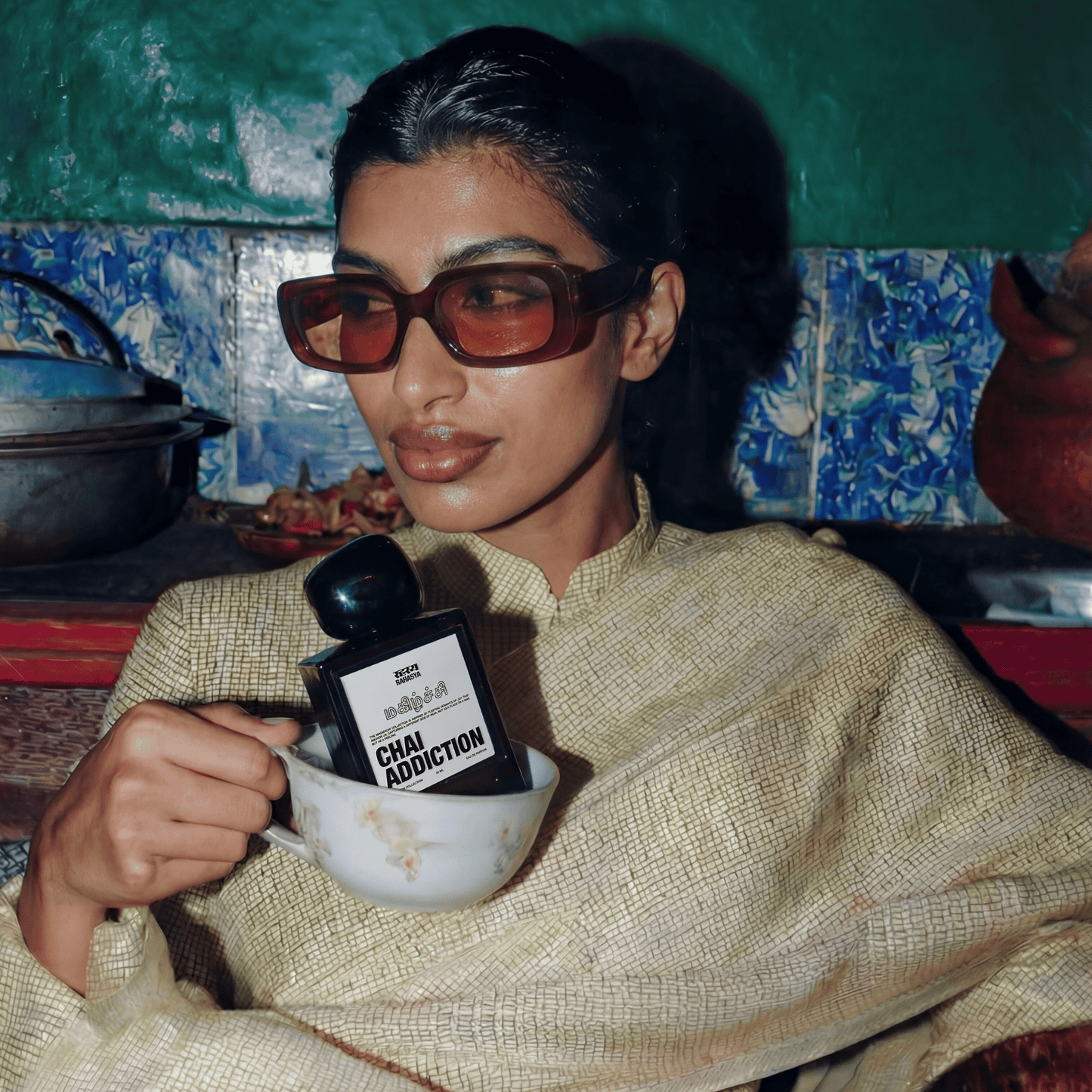 Alternate Image of Chai Addiction EDP black perfume bottle with white label