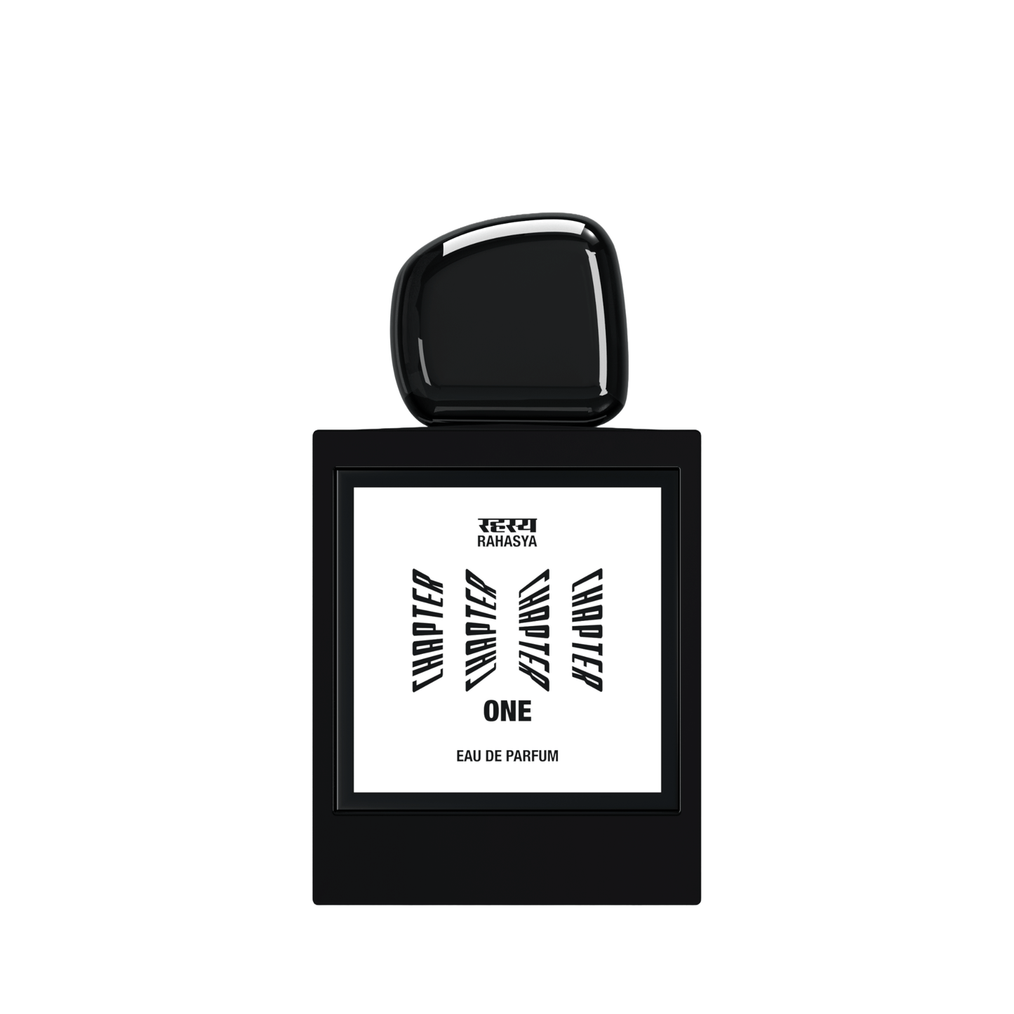 Primary Image of Chapter One EDP black perfume bottle with white label