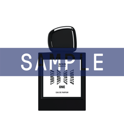 Primary Image of Sample - Chapter One EDP black perfume bottle with white label