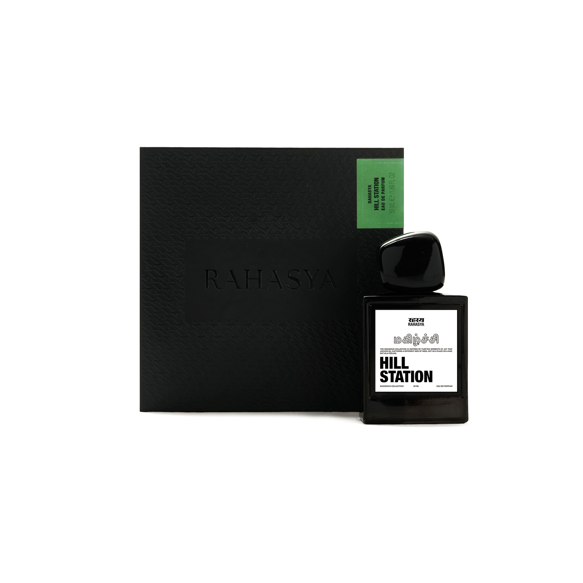 Alternate Image of Hill Station EDP black perfume bottle with white label