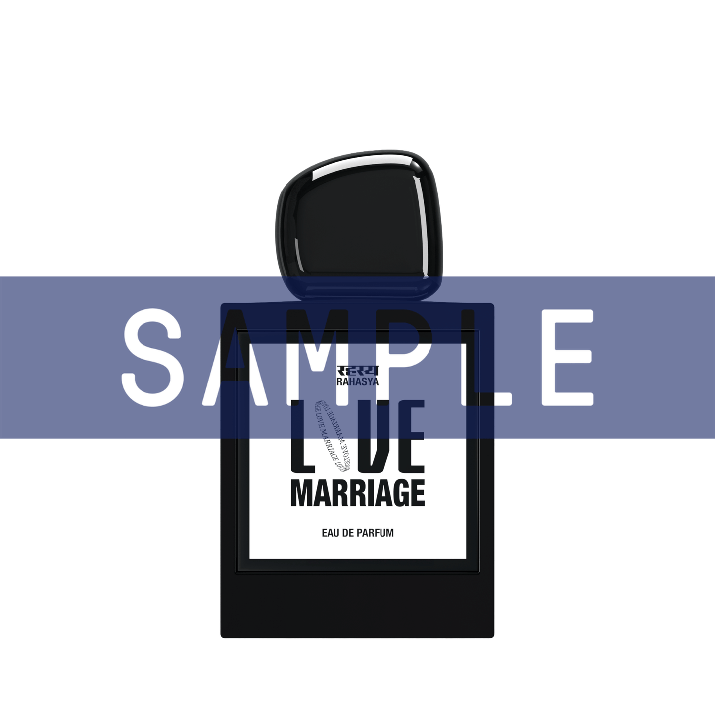 Primary Image of Sample - Love Marriage EDP black perfume bottle with white label