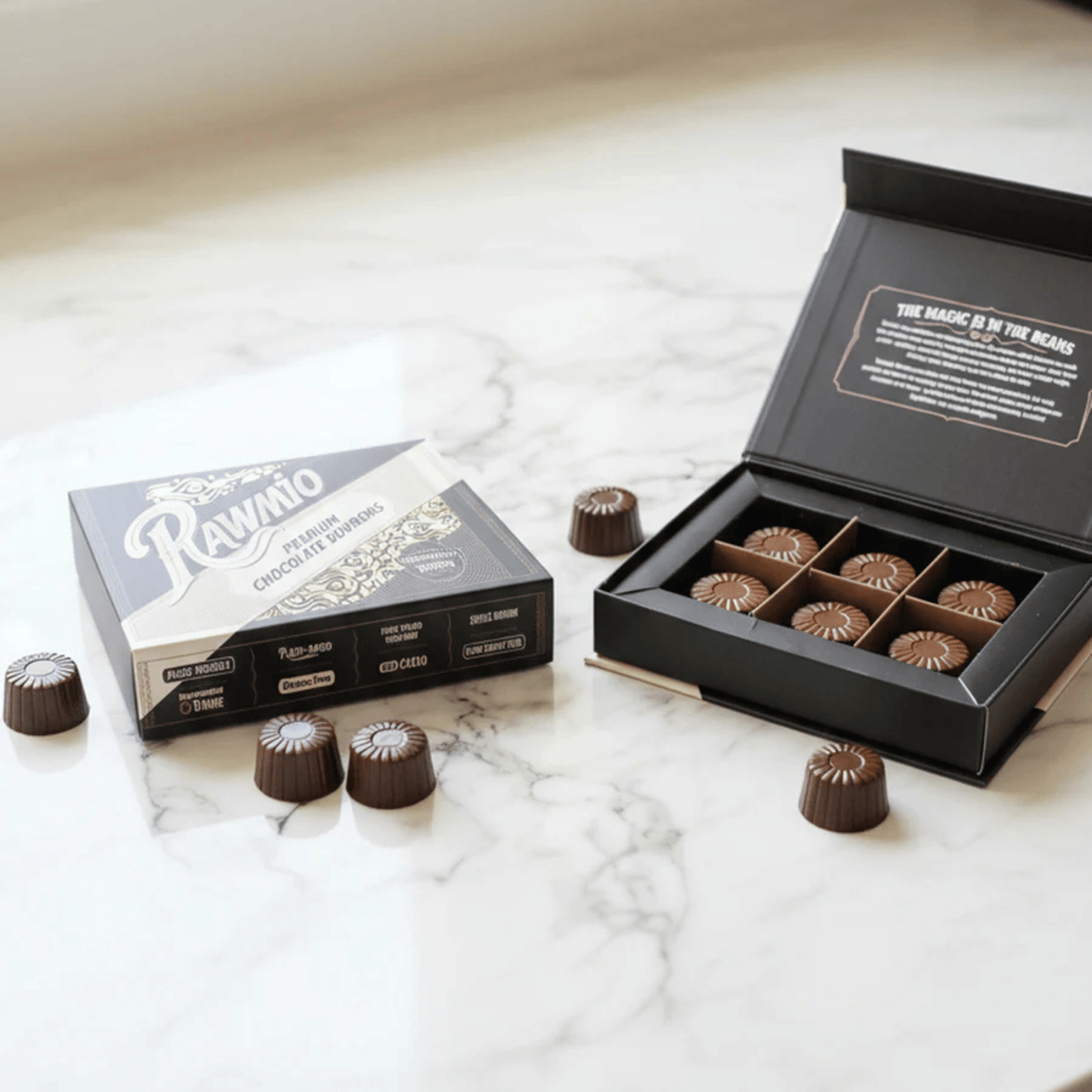 Alternate Image of Premium Chocolate Bonbons, brown chocolate box
