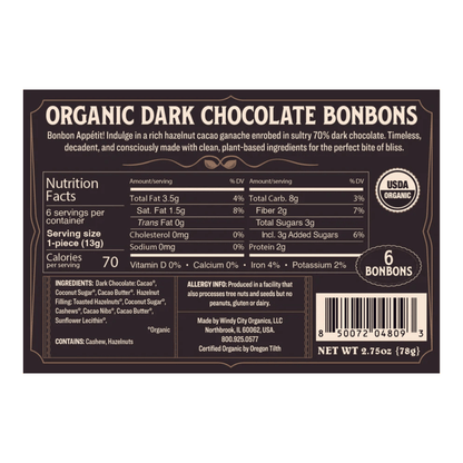 Alternate Image of Premium 70% Dark Chocolate Bonbons, brown chocolate box