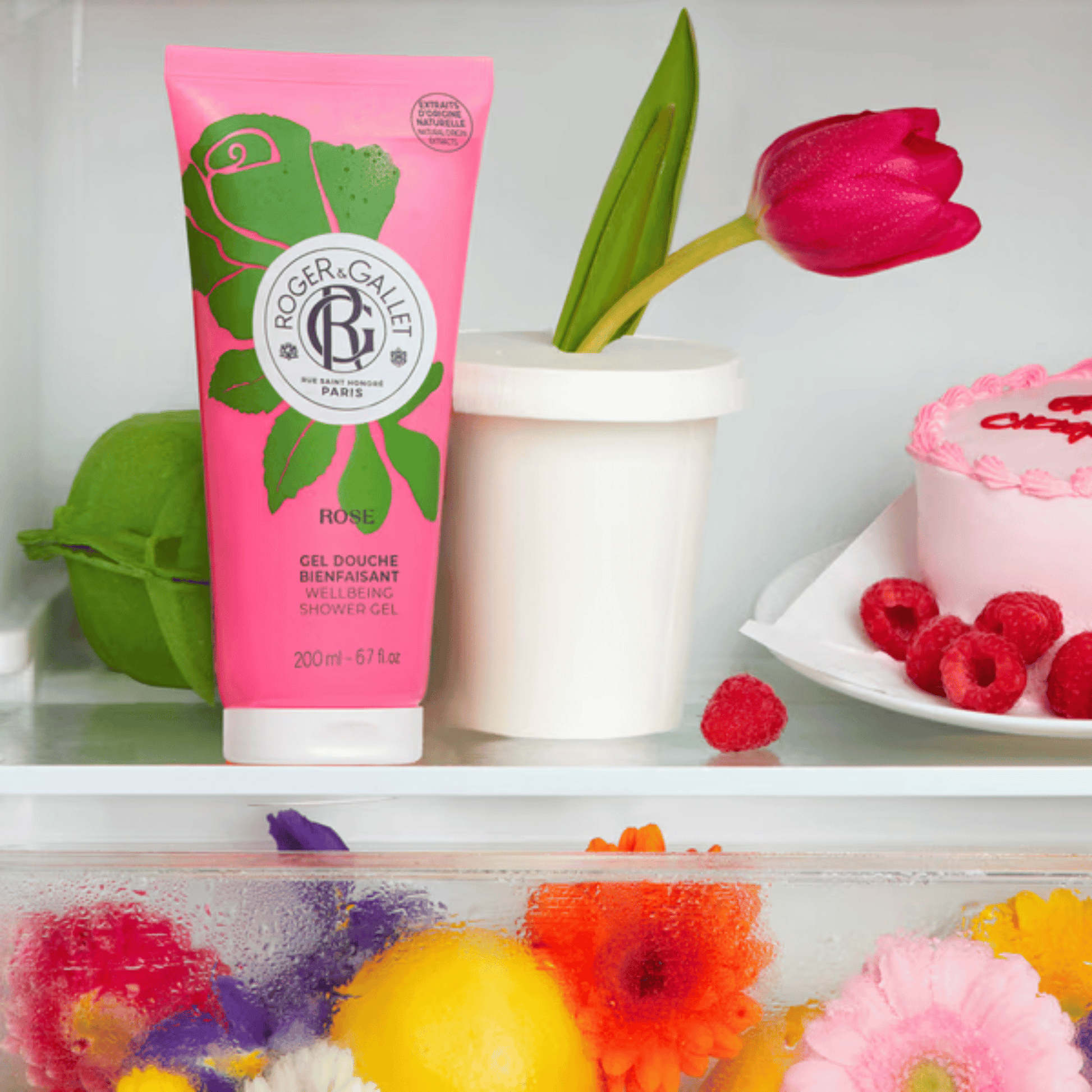 Alternate Image of Rose Wellbeing Shower Gel, pink shower gel tube
