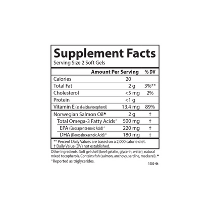 Carlson Salmon Oil (180 count) #8007