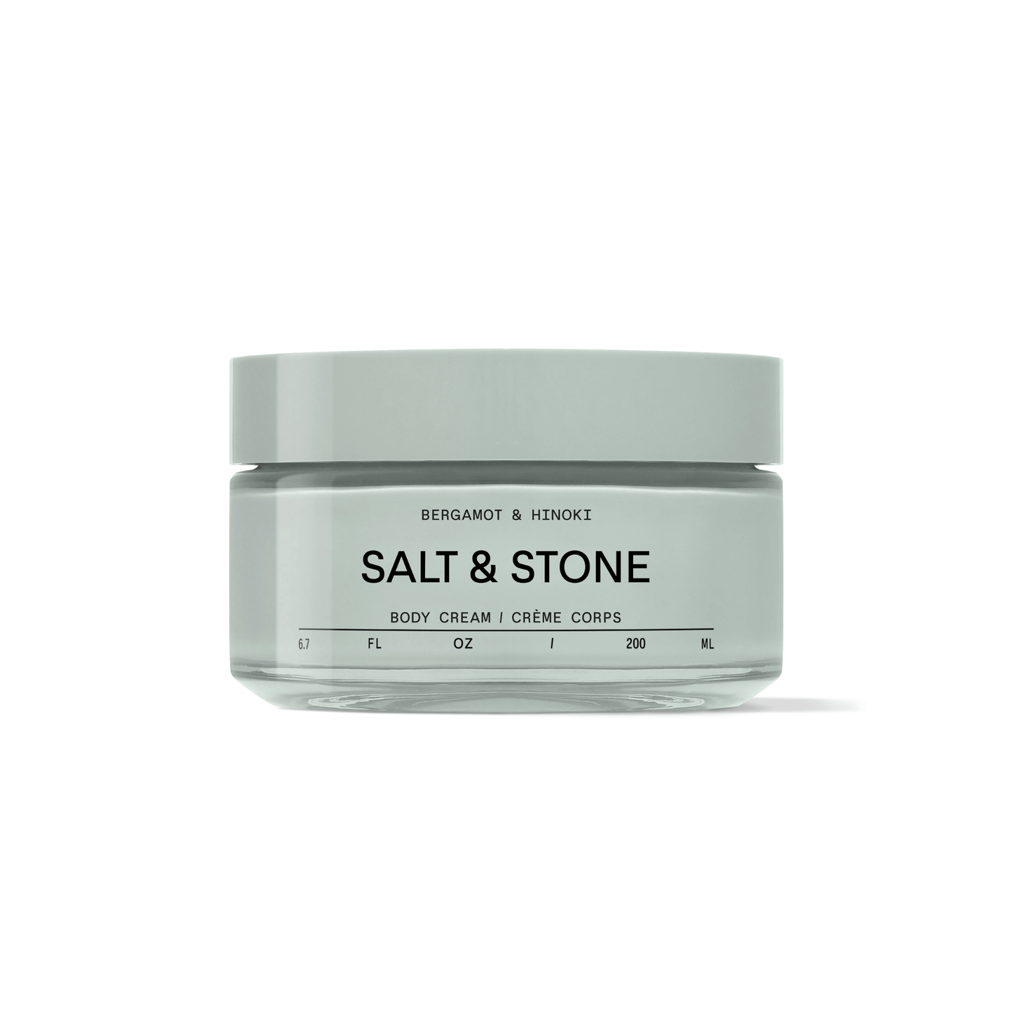 Primary Image of Bergamot and Hinoki Body Cream, round glass jar of body cream