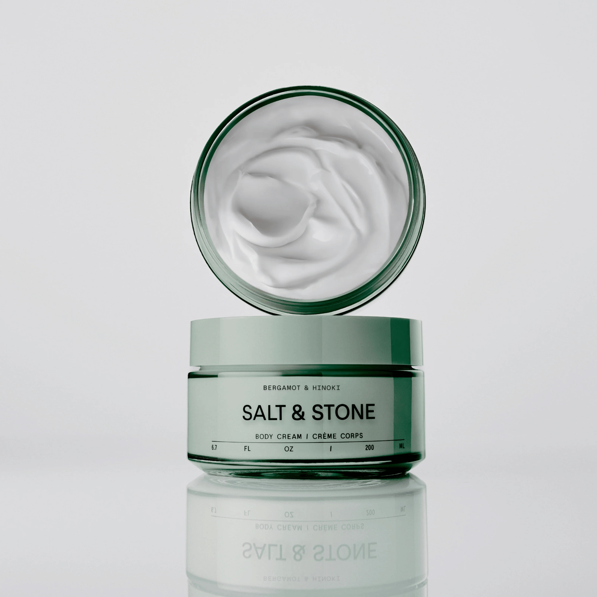 Alternate Image of Bergamot and Hinoki Body Cream, round glass jar of body cream