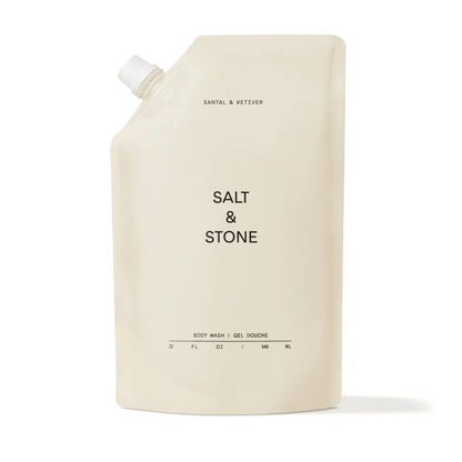 Primary Image of Santal & Vetiver Body Wash Refill, beige body wash refill pouch