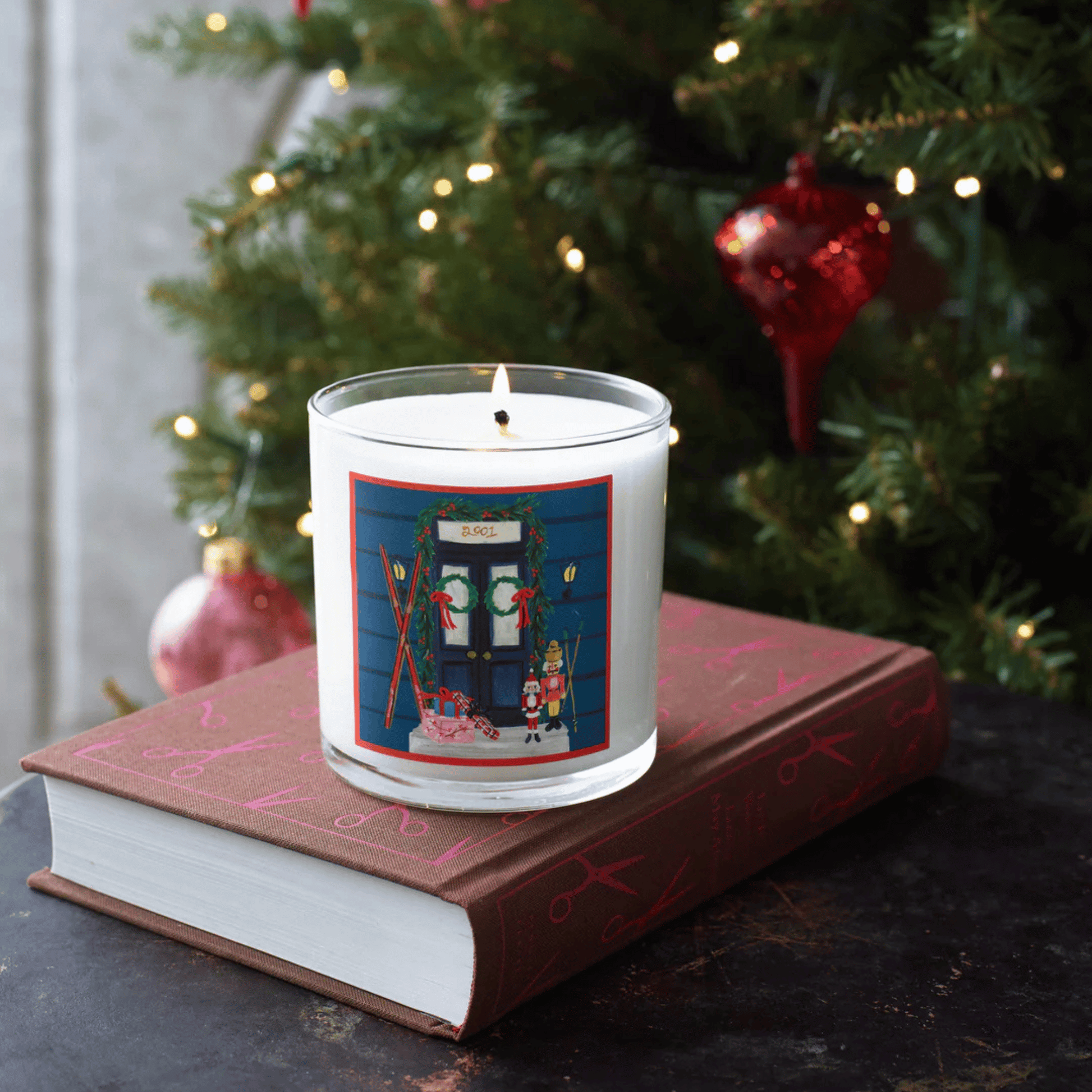 Alternate Image of Home for the Holidays Roland Pine Large Soy Glass Candle