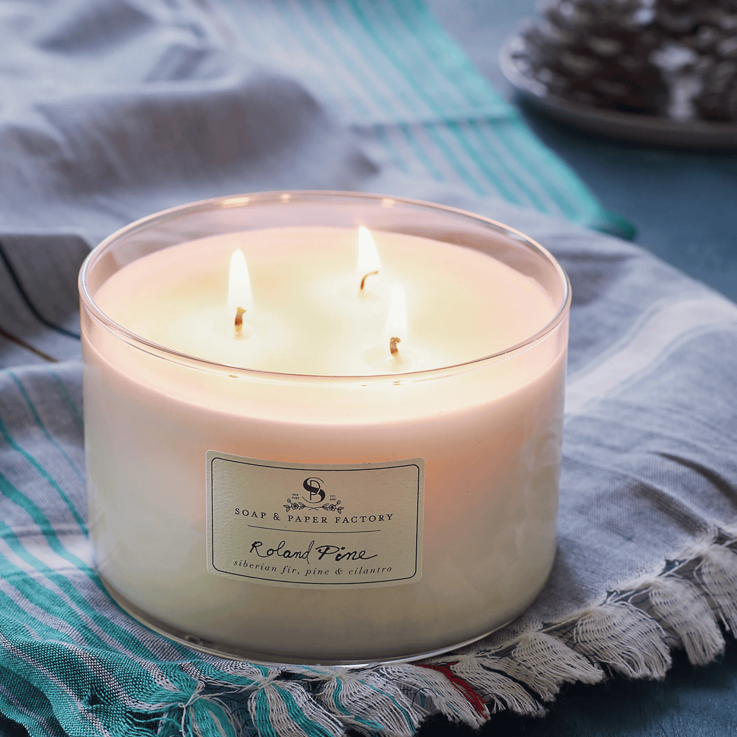 Alternate Image of Roland Pine Three-Wick Soy Candle