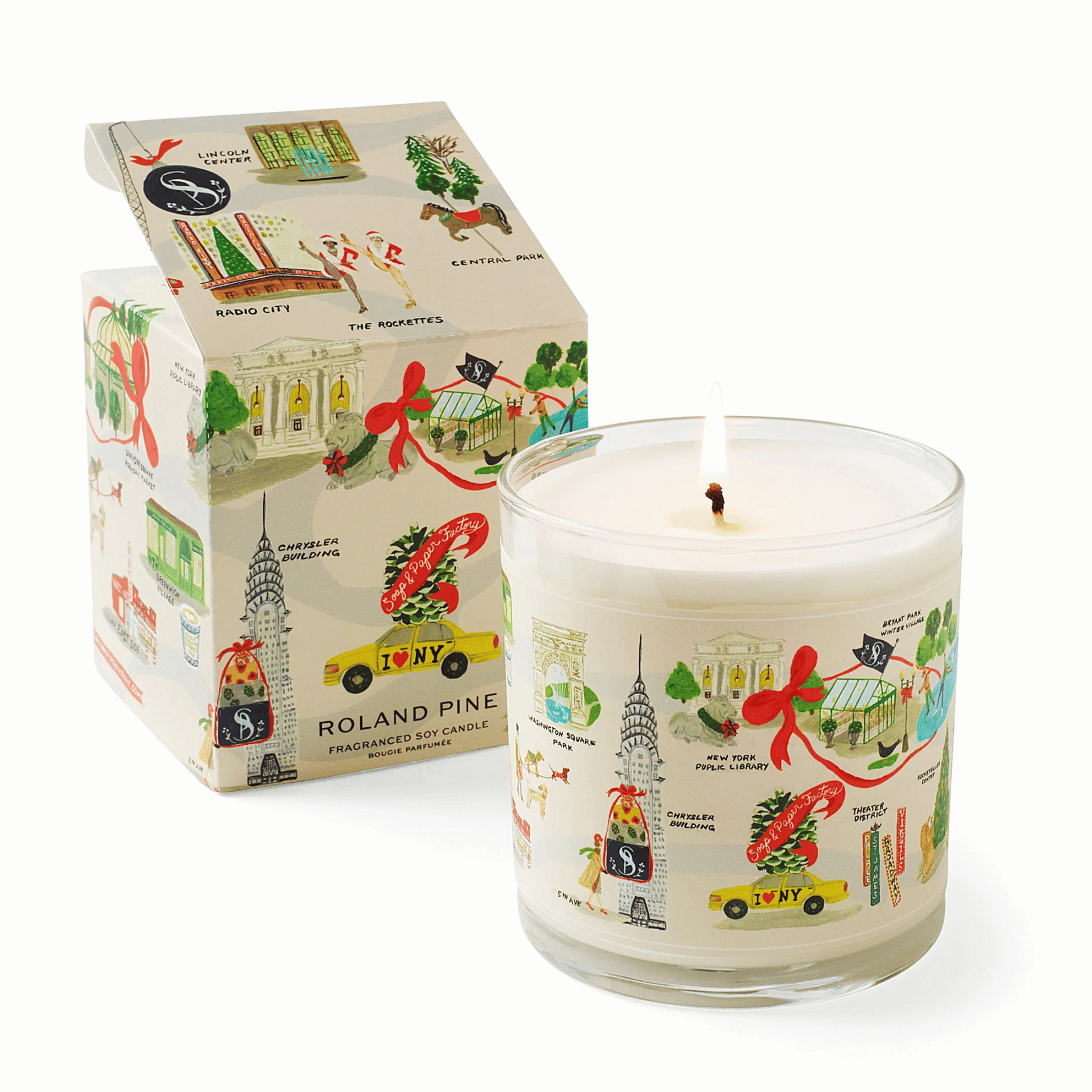 Alternate Image of Holiday in New York Roland Pine Glass Candle