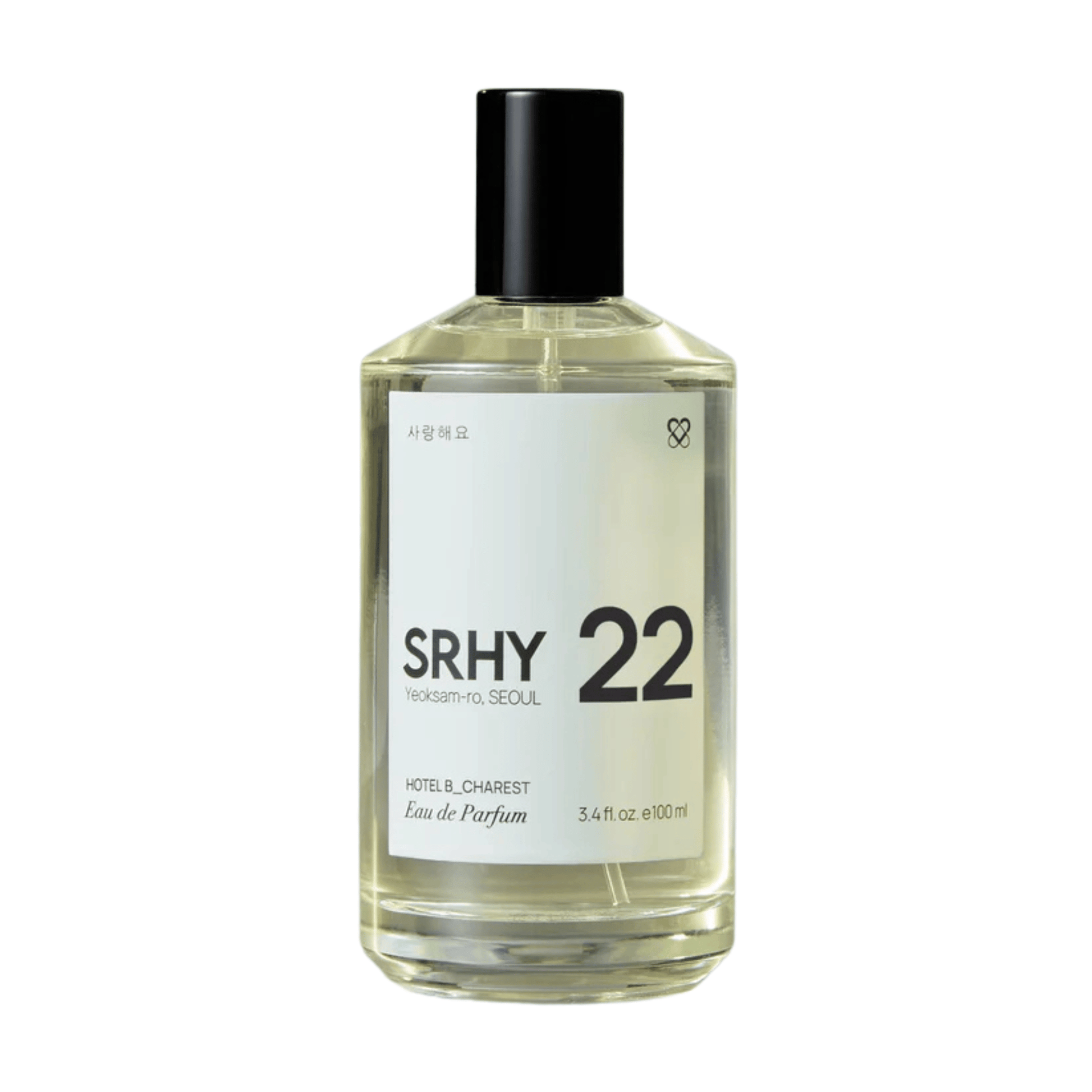 Primary Image of 22. Hotel B_Charest EDP, perfume bottle with white lablel