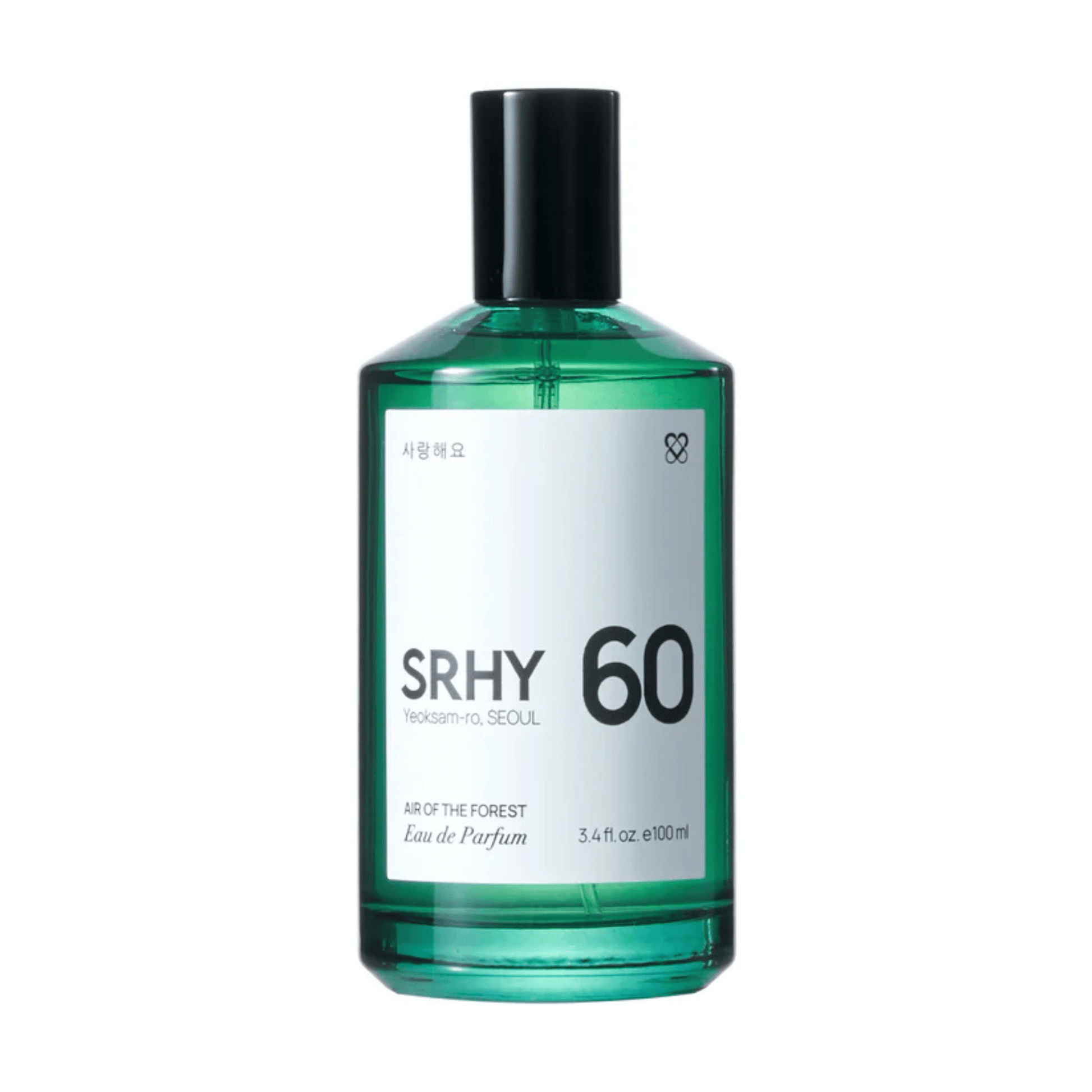 Primary Image of 60. Air Of The Forest EDP, green perfume bottle with white label