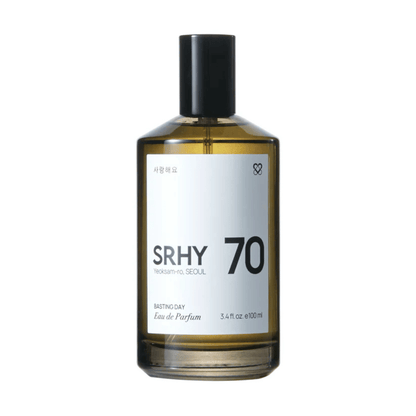 Primary Image of 70. Basting Day EDP, dark perfume bottle with white label