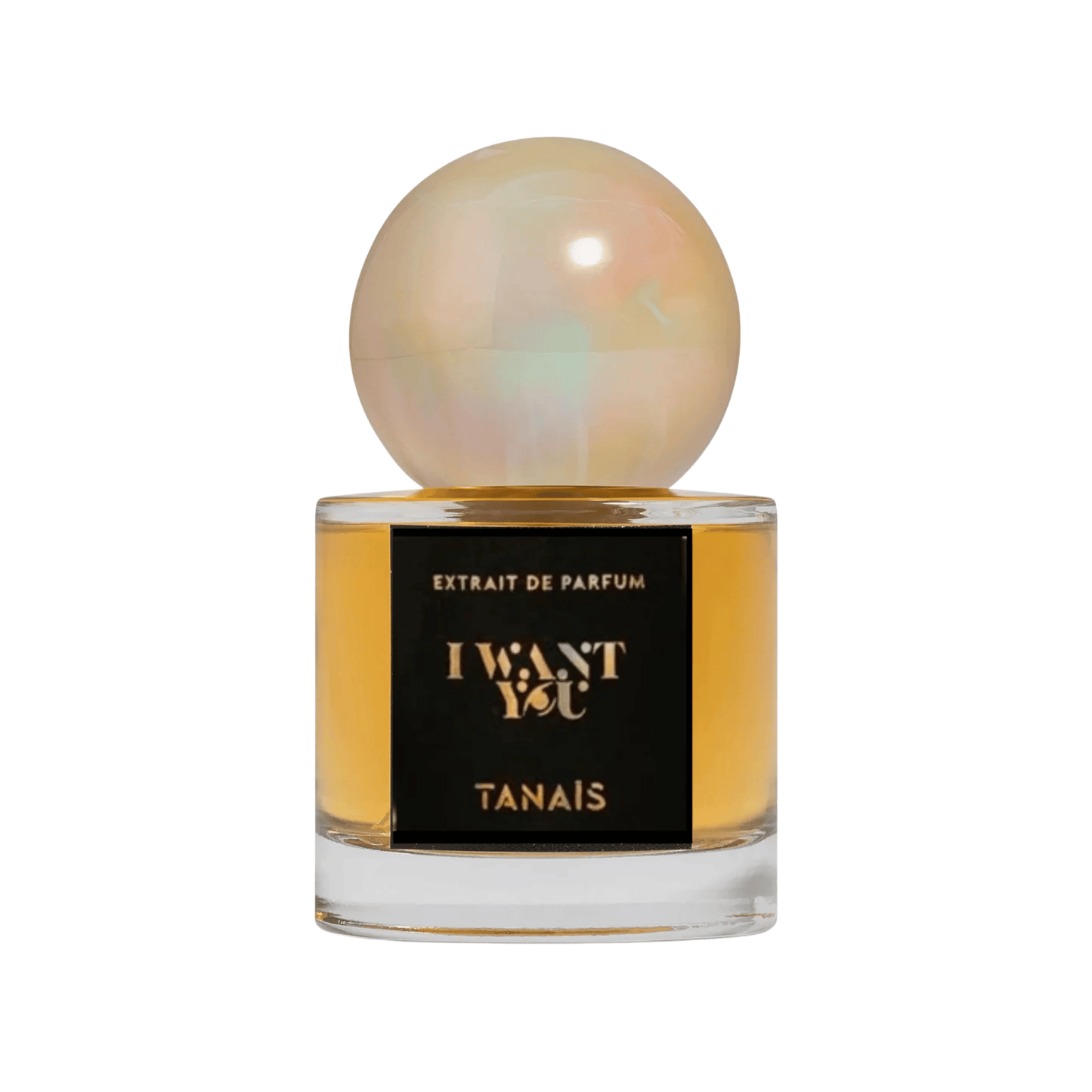 Primary Image of I Want You Extrait de Parfum, glass perfume bottle with black label