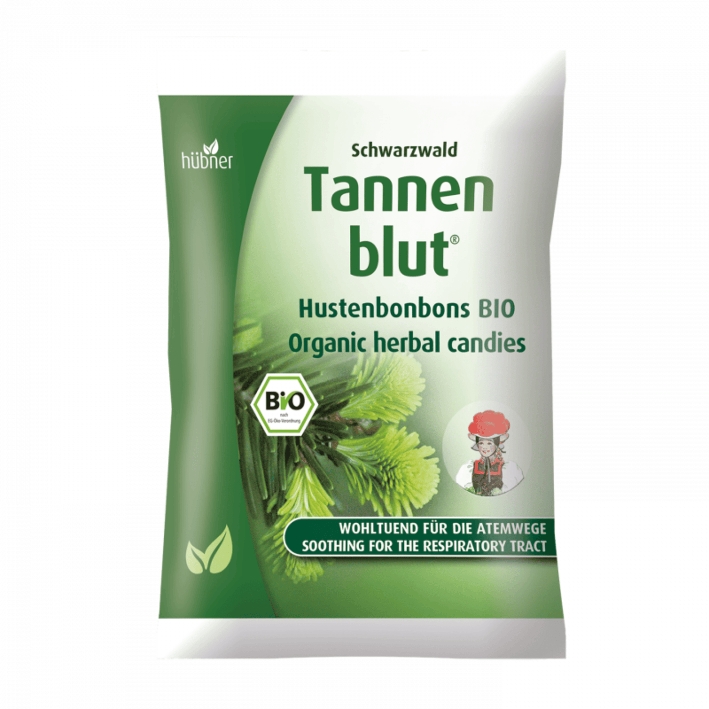 Primary Image of Tannenblut Filled Lozenges, green and white lozenge bag