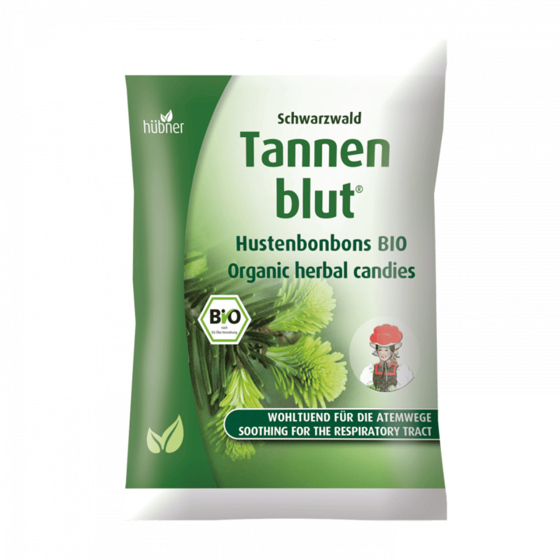 Primary Image of Tannenblut Filled Lozenges, green and white lozenge bag