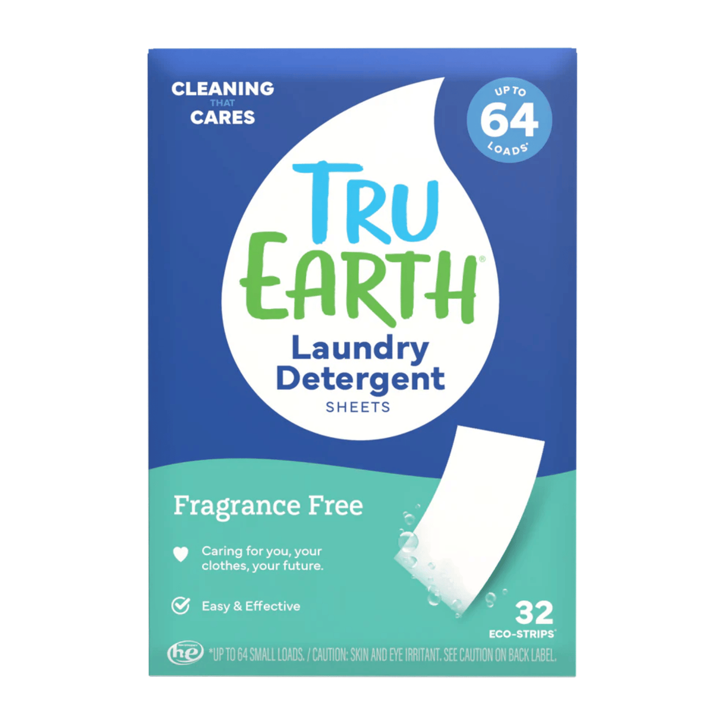 Primary Image of Eco-strips Fragrance Free Laundry Detergent, paper sleeve for detergent strips
