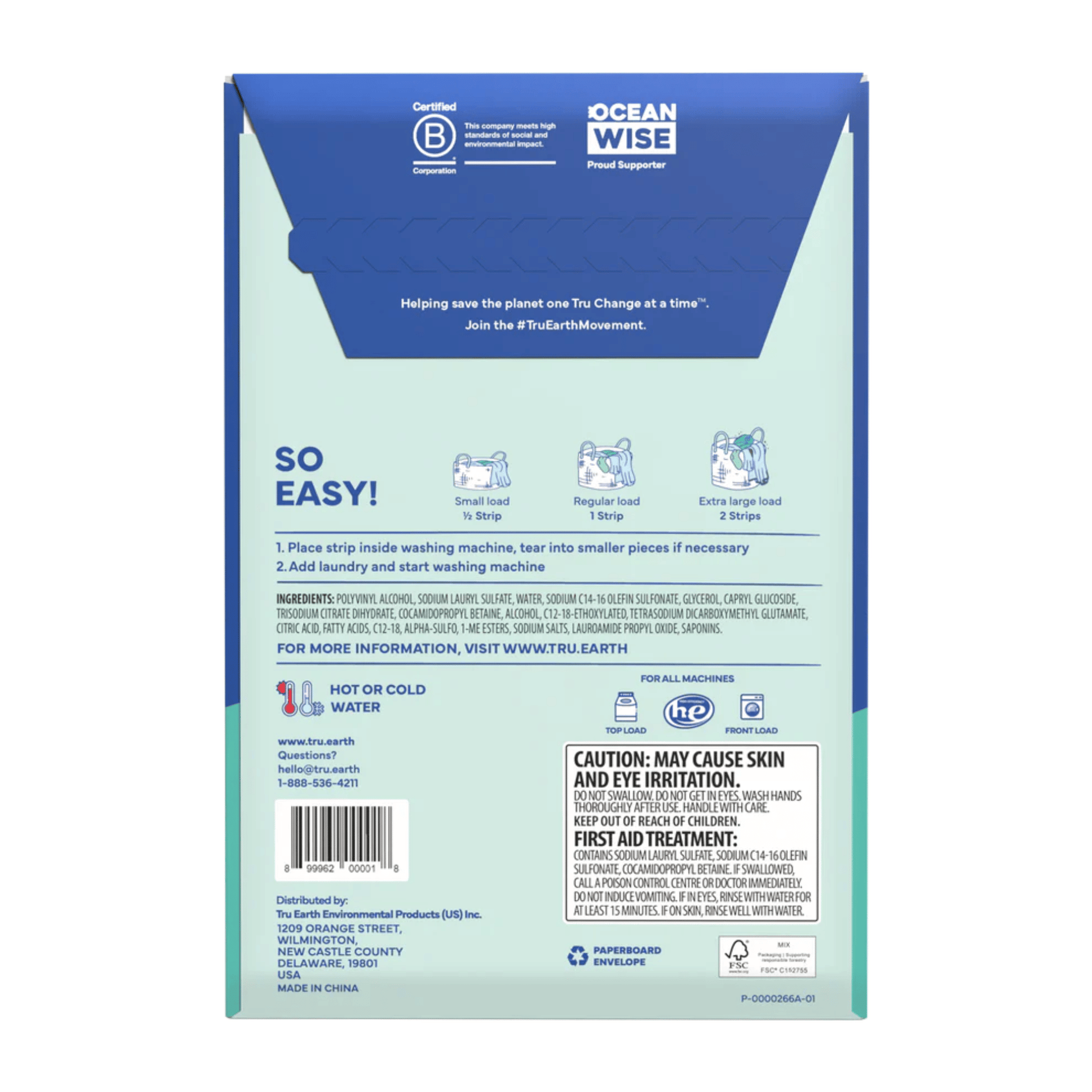 Alternate Image of Eco-strips Fragrance Free Laundry Detergent, paper sleeve for detergent strips