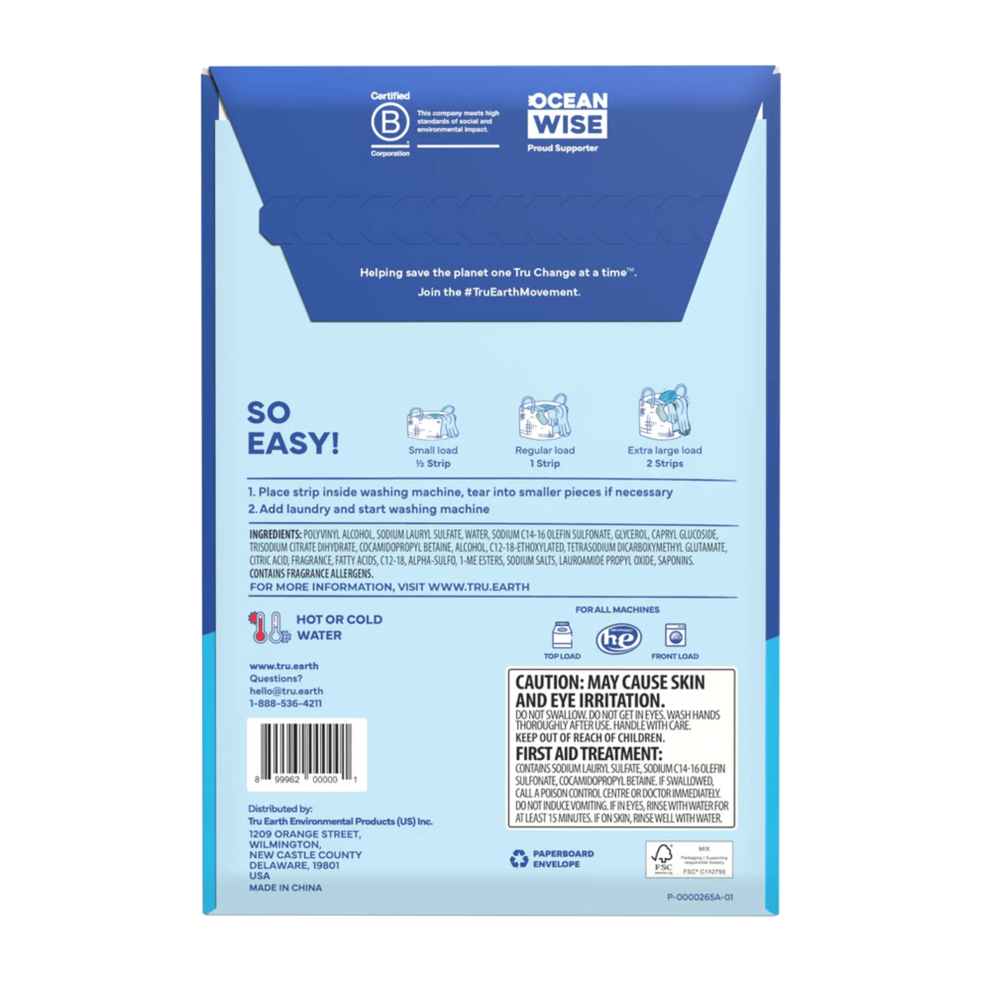 Alternate Image of Eco-strips Fresh Linen Laundry Detergent, paper sleeve for detergent strips
