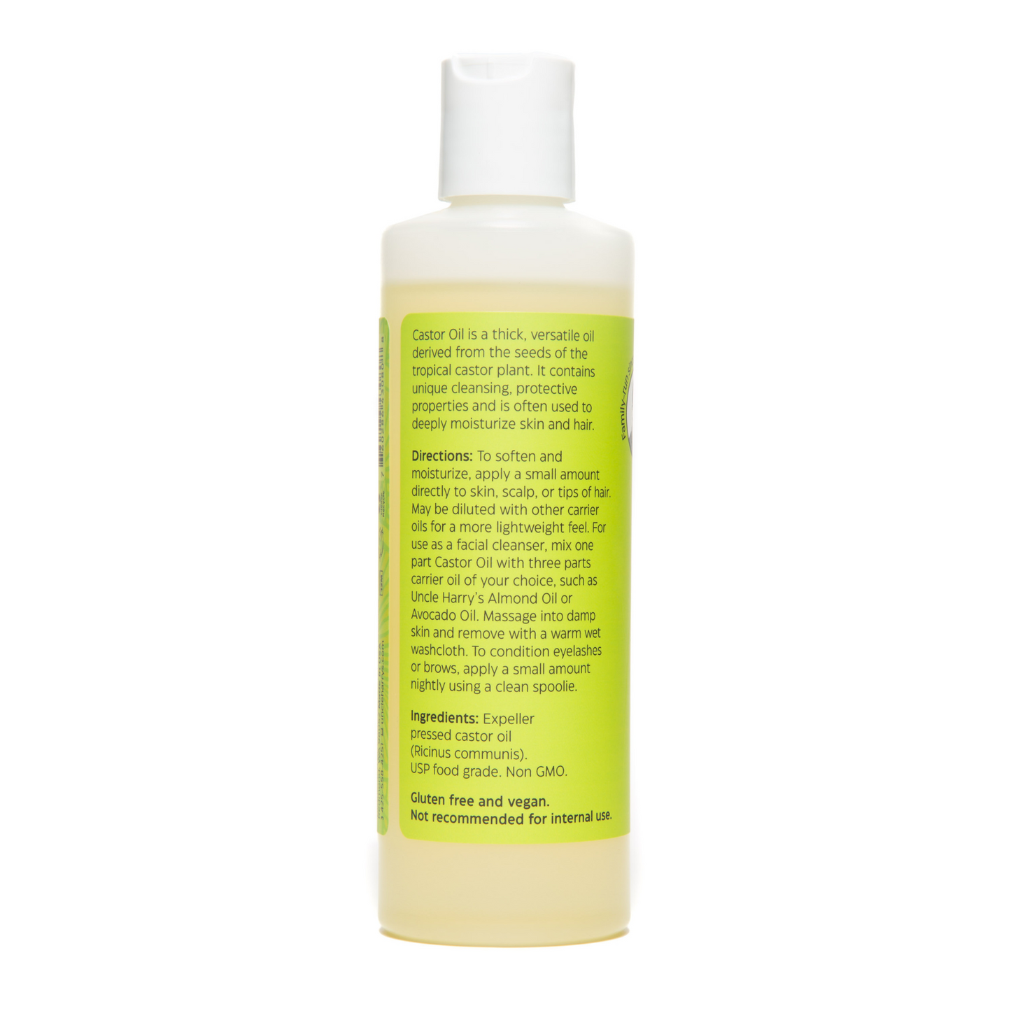 alternate image of uncle harry's castor oil 8oz